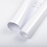 Hode White High Gloss Vinyl Wrap 30cm x 3m Self Adhesive Wallpaper