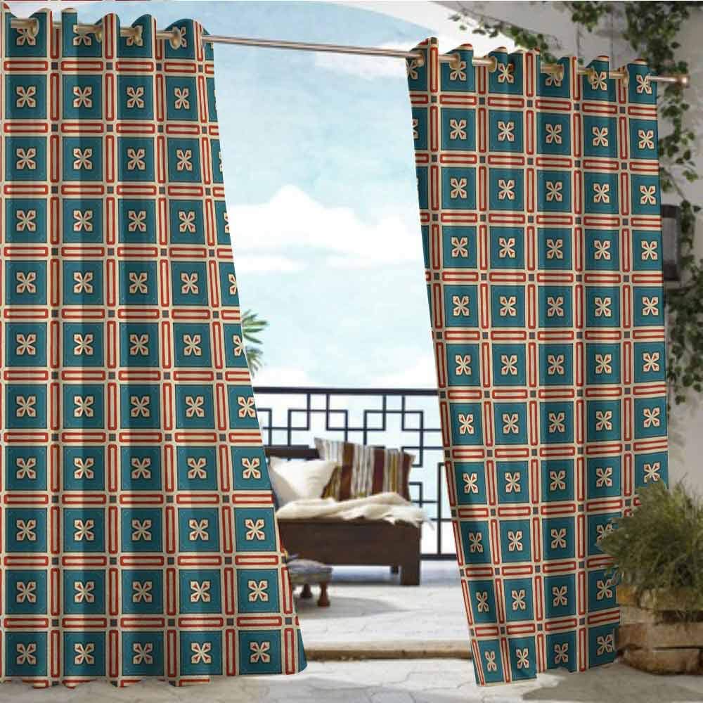 Amazon Com Outdoor Balcony Privacy Curtain Abstract Retro