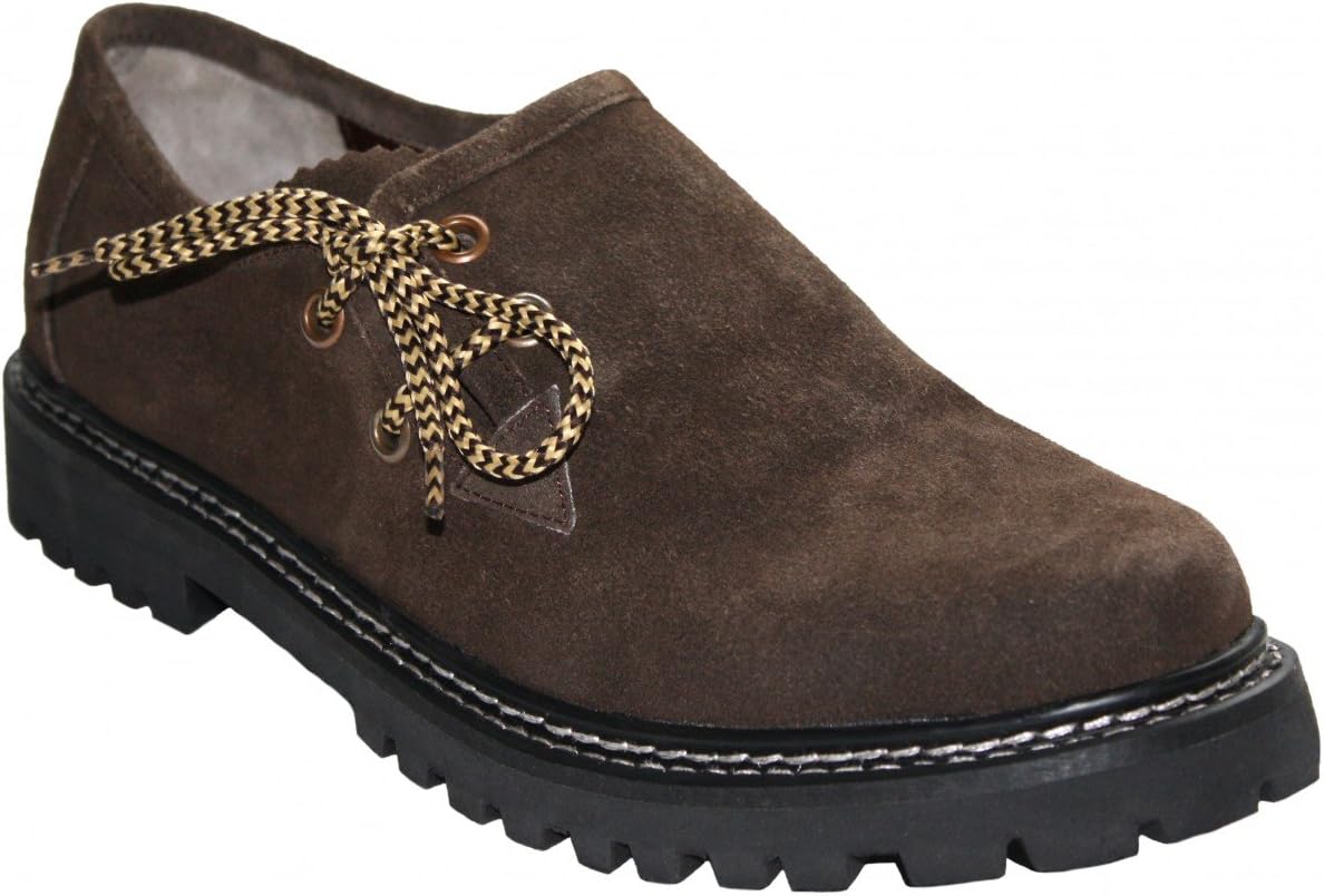 German Wear Haferlschuhe Trachtenschuhe Costume Brown Suede Leather Shoes Shoes