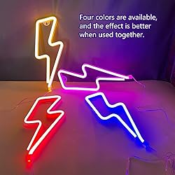 Neon Signs Lightning Bolt Neon Light Sign for Wall