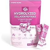 Multi Collagen Peptides Powder for Women – 10g Hydrolyzed Collagen Type I, II, III, V & X with Biotin, Hyaluronic Acid & Prebiotics | Hair, Skin, Nail & Bone Support | Berry Flavor | 30 Stick Packs