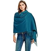 Novawo Wool Shawl Large Thick Pashmina Travel Blanket Scarf Winter Wraps for Women