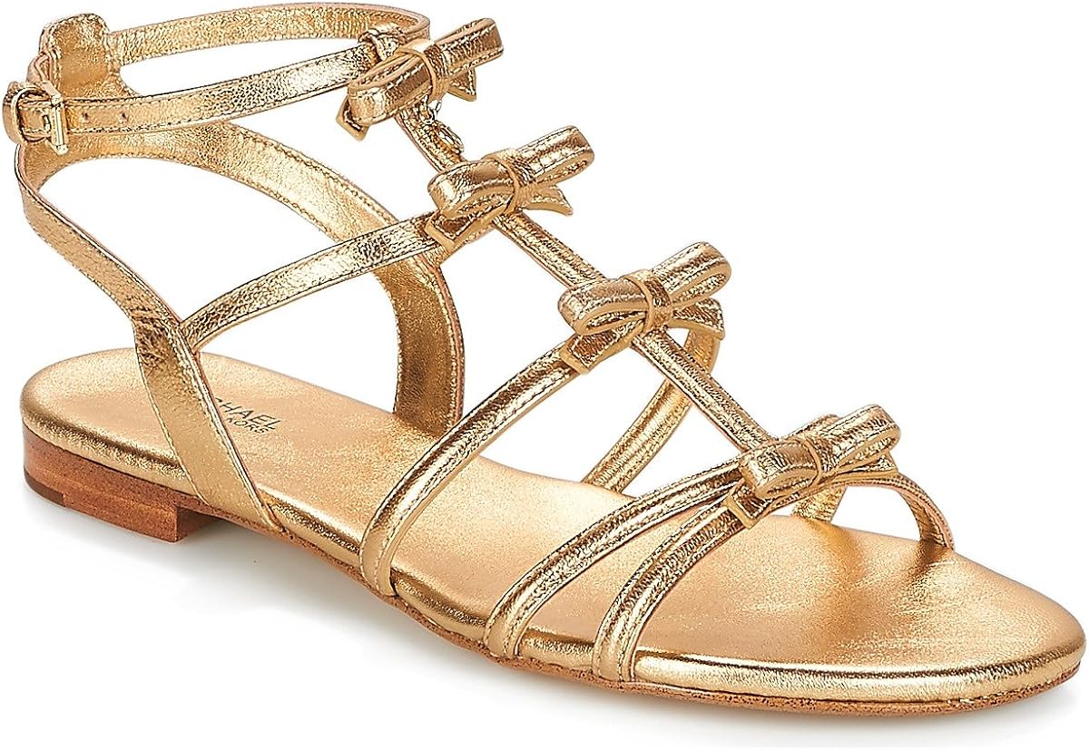 Amazon.com | Michael Michael Kors Veronica Flat Sandal Sandals Women Gold - 5 - Sandals | Shoes