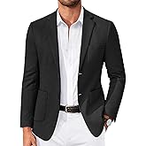COOFANDY Men's Casual Knit Blazer Slim Fit Lightweight Sport Coat Stretch Two Button Suit Jacket