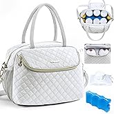 Breastmilk Cooler Travel Bag with 2pcs Wipes Dispensers and Ice Pack - Baby Bottle Cooler for 6 Bottles Up to 9 Ounce