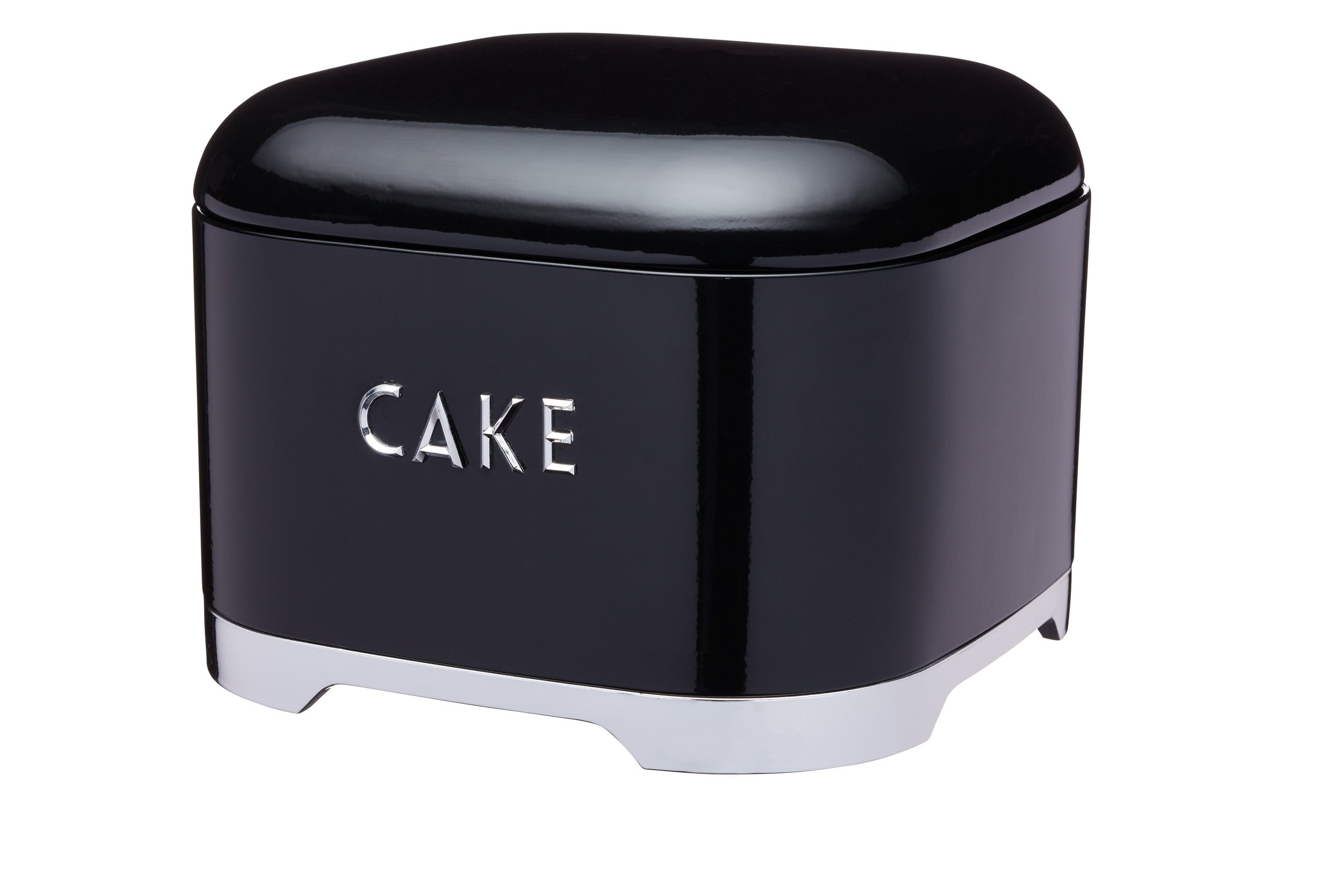 KitchenCraft Lovello Cake Storage Tin, 26 x 2 cm (1" x 8") - Midnight Black
