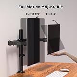 BONTEC Dual Monitor Stand for Desk 13–32 in VESA 75/100 Clamp Grommet view 4