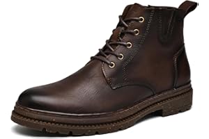 ARCBROTHERS Mens Dress Boots Fashion Dress Boot For Men Oxford Ankle Boots Black Dress Boots Genuine Leather Classic Brogue Style