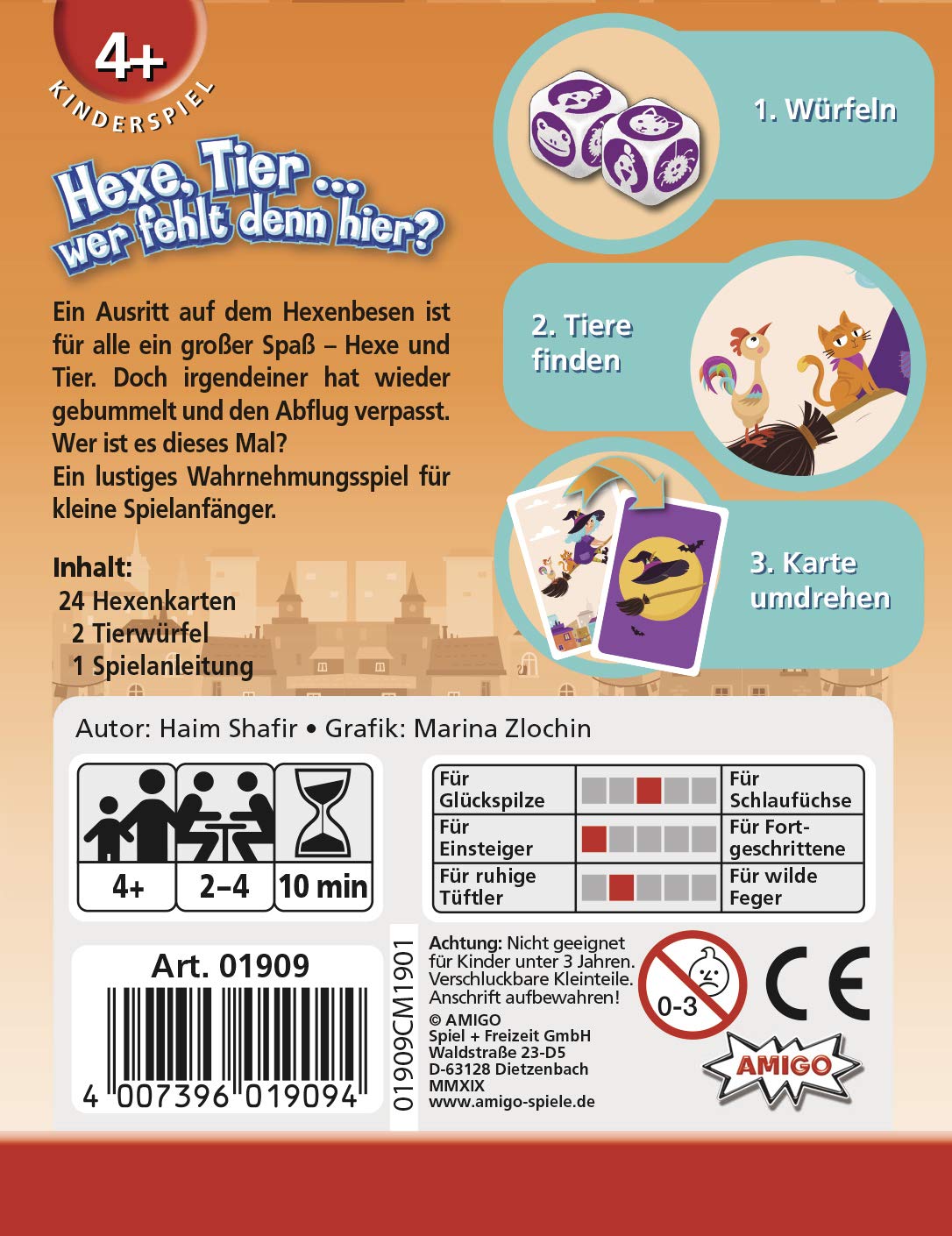 AMIGO Spiel + Freizeit 01909 - Hexe, Tier ... wer fehlt denn hier? 3