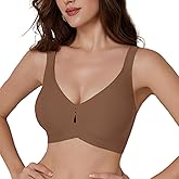 Womens Seamless Wireless Supportive Bra Push Up Comfortable Soft No Underwire Full Coverage Everyday Bra
