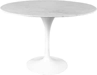 Amazon.com: Stilnovo 54" Marble Tulip Dining Table, White ...