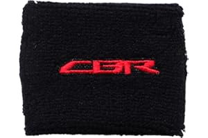 MOTO SOCKS Black/Red Brake Reservoir Cover by MotoSocks Compatible with Honda CBR, 600, 1000, 600RR, 1000RR