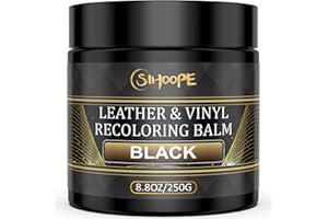 SIHOOPE 2025 New Advanced Leather Recoloring Balm,Black Leather Repair Kit for Furniture,Leather Dye Filler,Couch Paint and Repair,Leather Color Restorer for Couches,Leather Scratch Remover for Car Interior