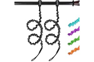 LINGVUM Kayak Paddle Leash Stretchable Paddle Strap Coiled Lanyard Rope for Kayaking Canoing Boating, Fishing Poles Rods, Kayak Paddle Accessories