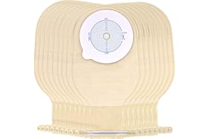 YEYSXSY Ostomy Colostomy Supplies, 20 PCS Colostomy Bag, One Piece Drainable Pouches with Twist-Tie for Ileostomy Stoma Care, Cut to Fit(Max 20-65mm)