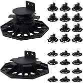 PHLKJL 24Pack Adjustable Plastic Pedestal Paver,Floor Slate Support Floor Lift,Deck Support Floor Raising (Unilateral keel Slot)