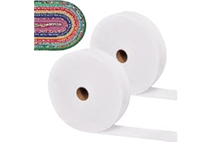 COLASKI 2 Rolls Jelly Roll Batting Strips 2 1/2 Inch, Thick Cotton Blend Fleece Battings for Jelly Roll Rugs, Quilt, Bag, & DIY Sewing Projects, 70 Yards Total