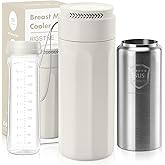 Portable Breast Milk Cooler - 11oz Breast Milk Cooler Bottle with Baby Bottle, Breast Milk Chiller with Stainless Steel Ring Cooling for 24 Hours, Breastfeeding Essentials for Travel Outdoor