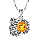 LONAGO Zodiac Sign Necklace Celestial Constellation Necklace Horoscope Astrology Zodiac Pendant Necklace Gift for Women