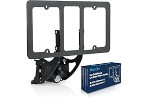 BOPOWO The Original No Drill Front License Plate Holder Fit for 2017-2023 Tesla Model 3& 2020-2024 Tesla Model Y with Safety Design, No Adhesives License Frame