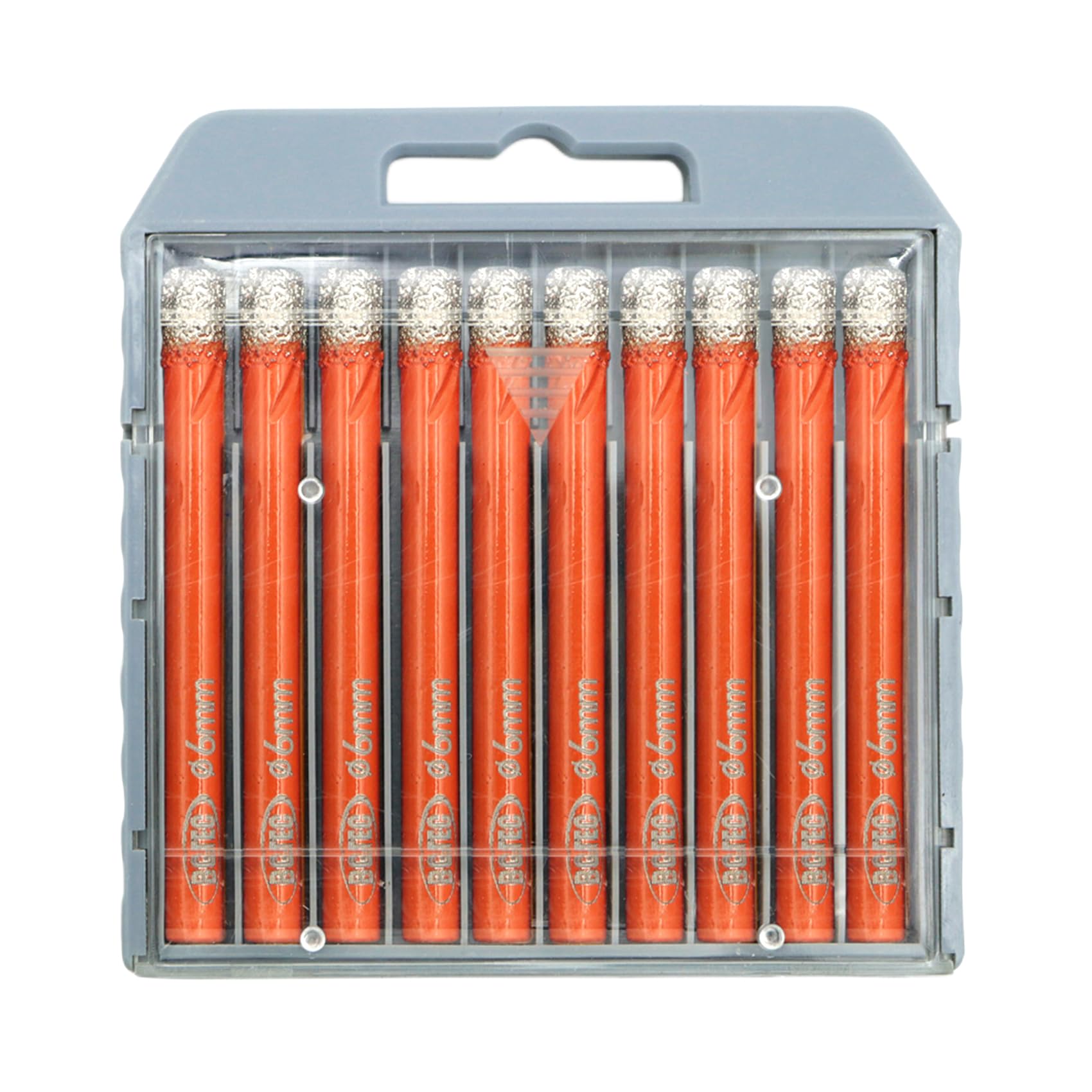 Dry Diamond Drill Bit Set,BGTEC 10pcs 6mm Hole Saw for Granite,Marble,Masonry, Concrete, Tile/Ceramic, Glass, Hard Plastic,Vacuum Brazed Diamond Core Drill Bit Kit — image 1