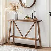 Wnutrees 43" Farmhouse Solid Wood Console Tables, Rustic Hallway Table, Solid Firwood Sofa Table for Entryway, Living Room, E