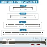 WELDUN Extendable Curtain Tension Rod 48-154 cm Bronze No Drill view 4