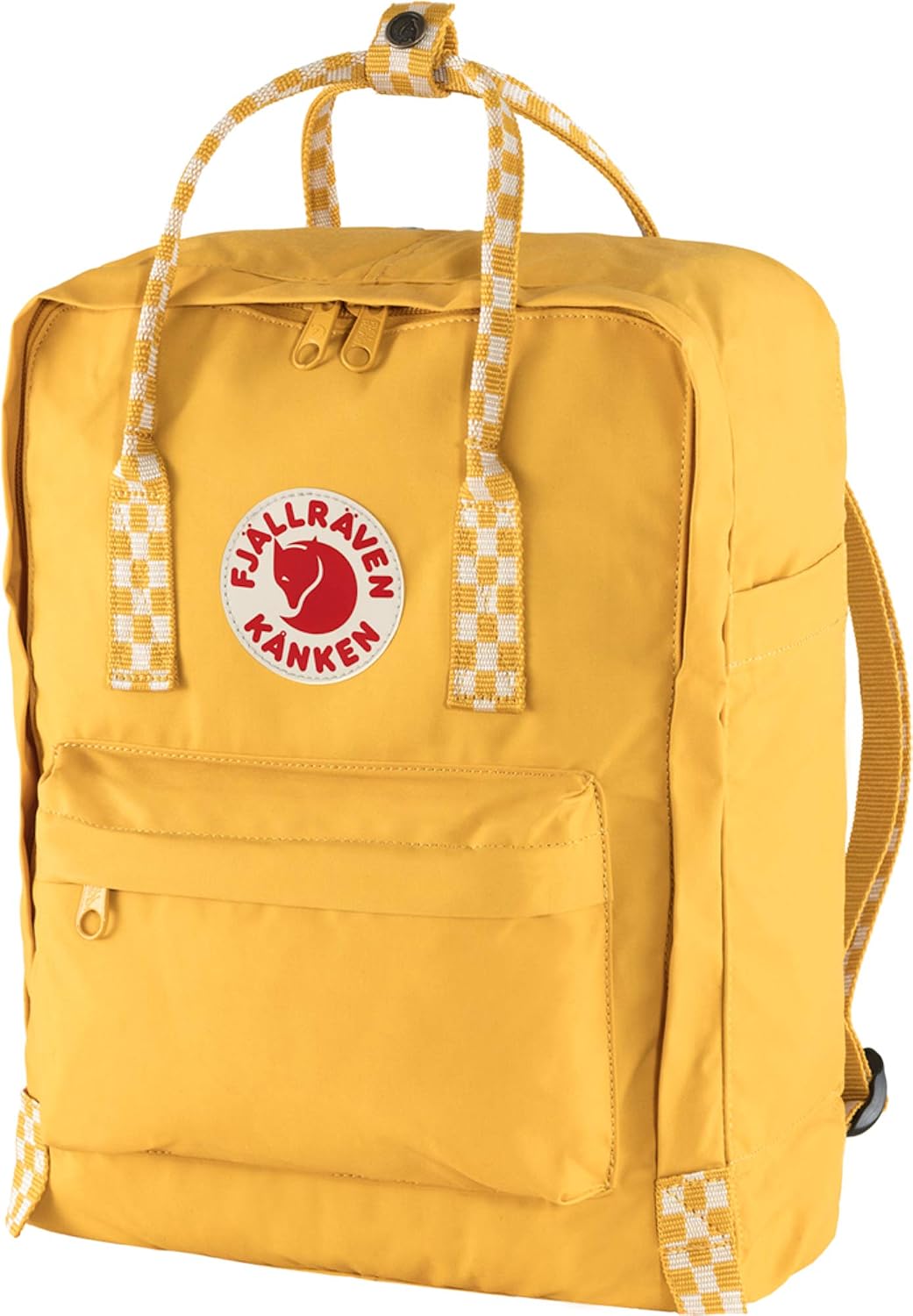 Fjallraven Kånken Backpack - Ochre-Chess Rnum, One Size, Ochre-chess Pattern