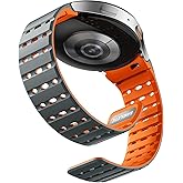 Bandletic Magnetic Silicone Band Compatible with Samsung Galaxy Watch 7 6 5 4 FE 40mm 44mm/for Galaxy Watch 6 4 Classic 43mm 47mm 42mm 46mm/Watch 5 Pro 45mm, 20mm No Gap Sport Strap for Men Women