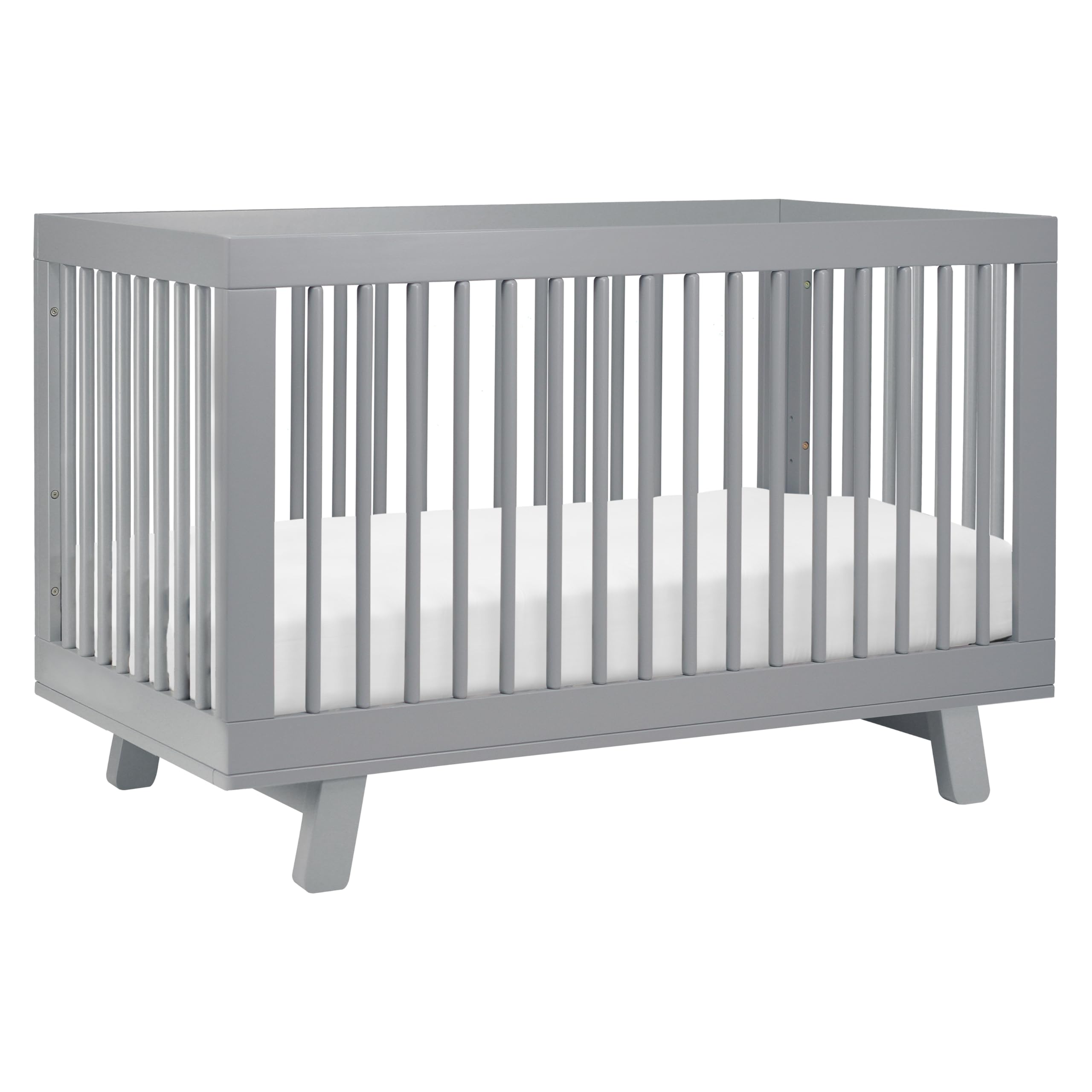 Cuna convertible 3 en 1 Babyletto Hudson - Cuna convertible con certificación GREENGUARD Gold para cama y sofá cama para niños pequeños - Cama para bebé de madera con 4 alturas de colchón ajustables - Montaje resistente y fácil - Gris