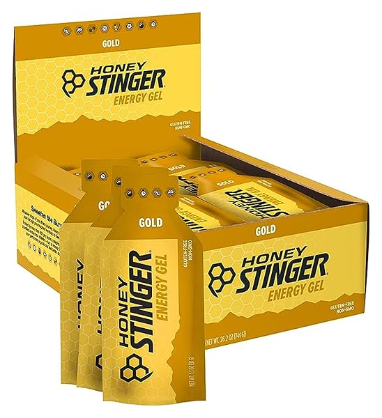 HONEY STINGER GOLD ENERGY GEL, GLUTEN FREE &...