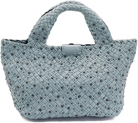 Amazon Falorni Italia 特価 編み込み メッシュ ハンドバッグ 並行輸入品 F2549 Chiusura Woven Leather ファロルニ レディース ブランド トートバッグ ハンドバッグ 編み込み メッシュ 手提げ 鞄 バッグ レザー ラム革 羊革 イタリア製 Carta Zucchero