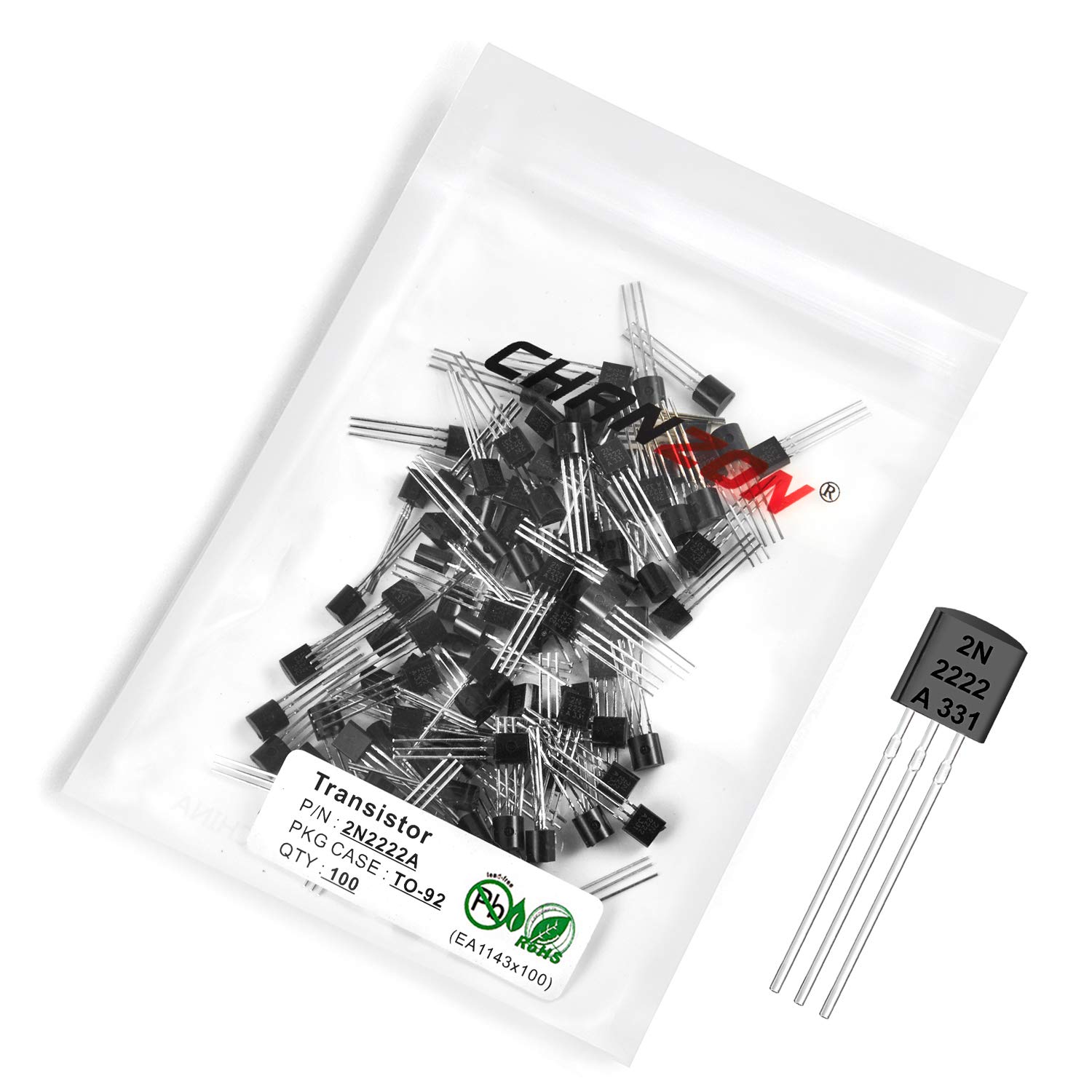 thumbnail image 2 of Mua Chanzon 2N2222A 2N2222 TO-92 NPN Power BJT Bipolar Junction Transistor Pack Of 100pcs B083tnxlhd 2 of 13