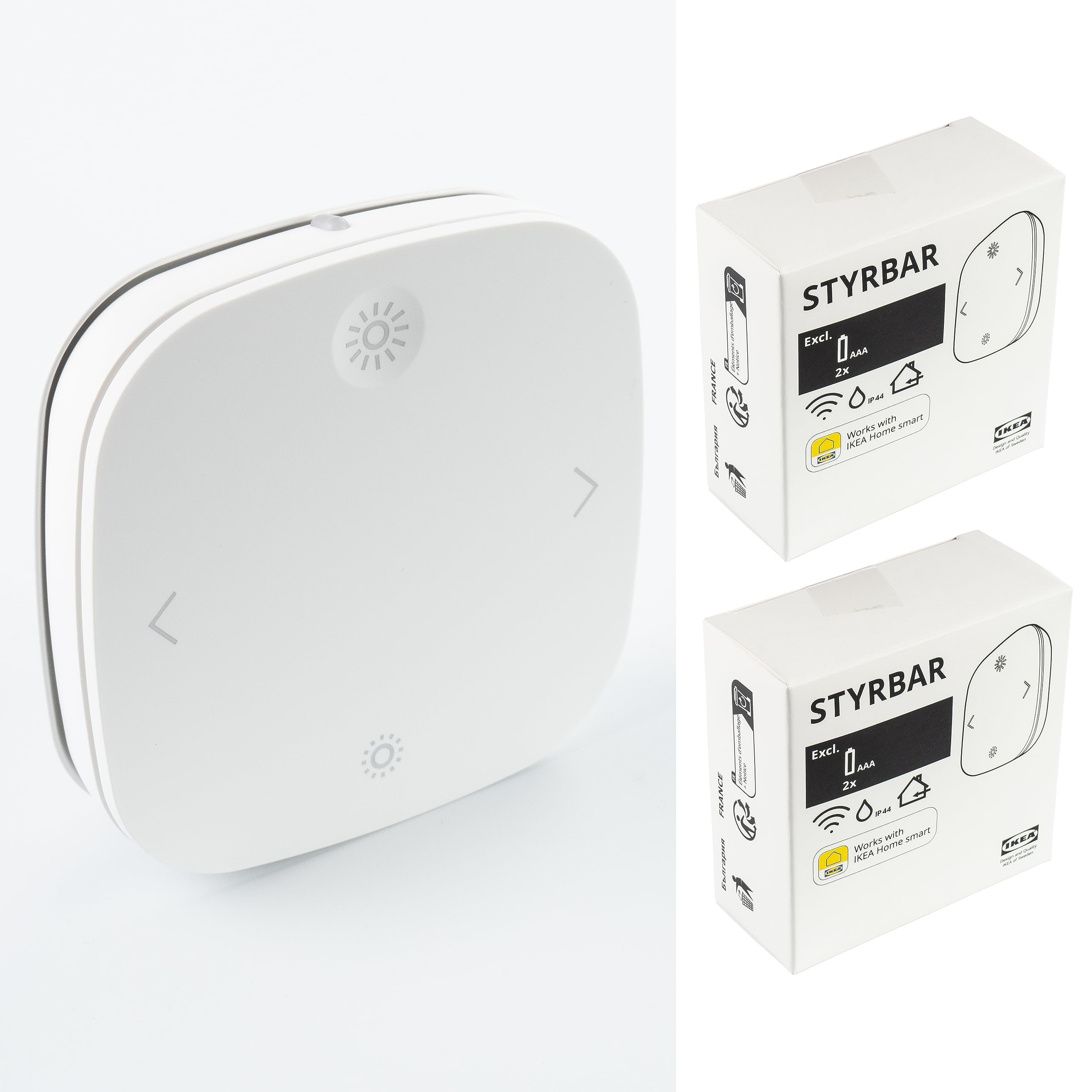 IKEA STYRBAR Zigbee Wireless Remote Controls/Dimmer Switches for Smart Home Systems, Works with TRADFRI/DIRIGERA, White, 604.883.66 - Set of 2