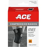ACE Sport Basics Adjustable Knee Support 107020 &ndash; Moderate Compression Brace for Injury Recovery and Prevention, Fits Left or Right Knee