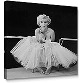 Niwo ART-Monroe C, Classic Movie Stars Canvas Wall Art Home Decor,Stretched Ready to Hang (12"x12"x3/4")