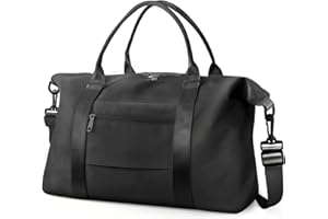 EASYFUN Travel Duffle Bag, Waterproof Weekender Carry On Tote Bags for Women, Men, Hospital Bag, Overnight Bag with Trolley S