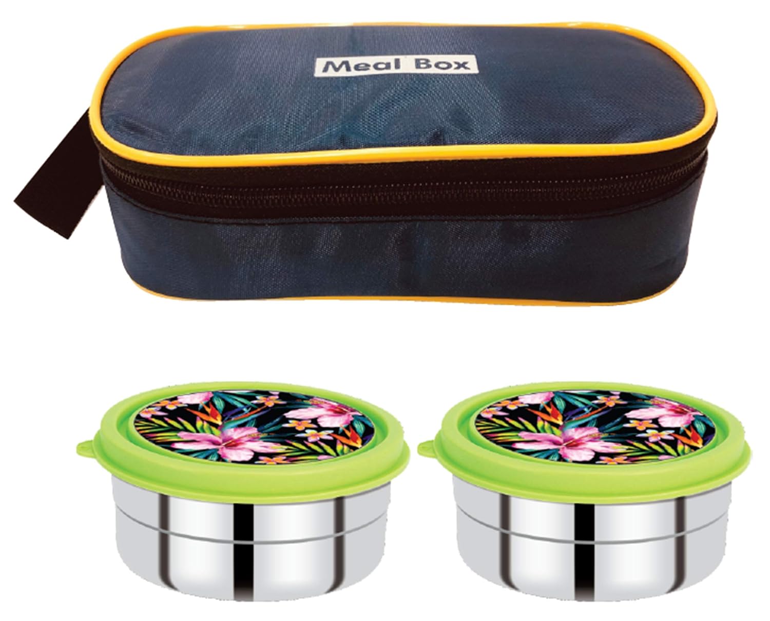 Buy Lukzer Stainless Steel Round Lunch Box with Small Inner Container