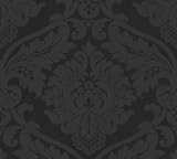 A.S. Création Livingwalls 552631 Black Vintage Baroque Flock Damask Wallpaper view 2