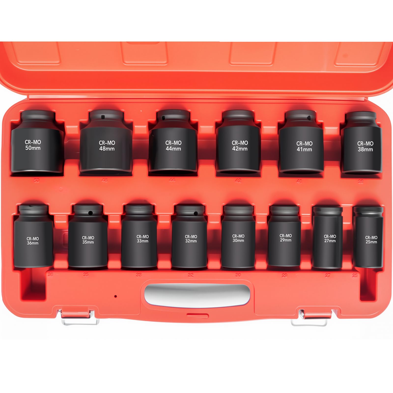 Photo 1 of ***PARTIAL SET ONLY 5 SOCKET ATTACHMENTS****TONYNOL 3/4 Inch Drive Deep Impact Socket Set,6-Point, Metric Sizes(25-50mm),14 PCS,Cr-Mo Steel,Heavy Duty Impact Sockets for Automotive & Industrial Machinery,With a Storage Case