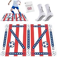 PENEYON Soccer Training Mat, 35.4 X 23.62 Inches, Green, Non-Slip, Silent, All Ages, Improve Speed, Strength & Coordination