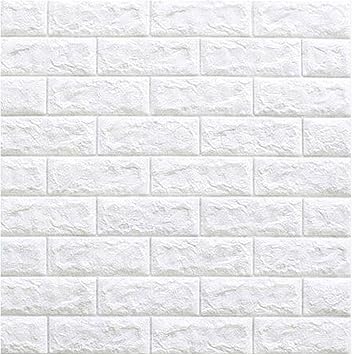 Amazon Co Jp ケイ ララ 壁紙シール レンガ 立体 タイル 補修 ブリック Ab 005 ホワイト 71cm 78cm アクセント クロス ウォールステッカー おしゃれ Diy リフォーム 壁用 白 Diy 工具 ガーデン