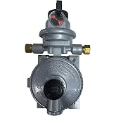 Gas-FLO GR-9984-2Z 2-Stage Automatic Changeover Low Pressure Gas Regulator with (2) GR-900 Z-Mounting Bracket, 1/4 in Pipe, Zinc, Domestic