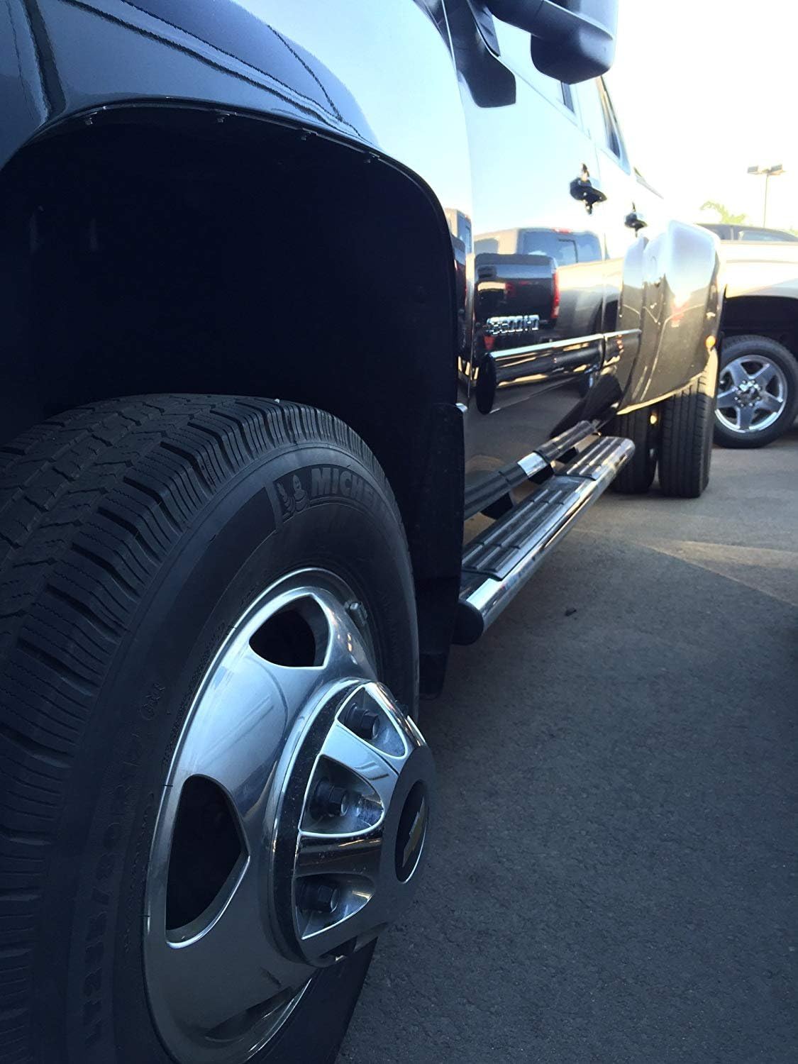 A+ 17 Inch Stainless Steel Dually Wheel Simulator Set for 2011 Current GM/Chevy 3500HD: Automotive