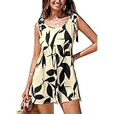 CUPSHE Women's Romper Scoop Neck Sleeveless Leg Wide Leg Pants One Piece Casual Loose Summer Outfits Jumpsuit