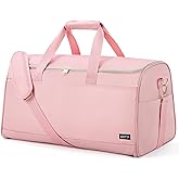 Convertible Travel Garment Bag, Carry on Garment Duffel Bag, 2 in 1 Hanging Dress Suitcase Suit Travel Bags, for Business Trips with Shoe Compartment & Multiple Pockets, AGPTEK (Pink)