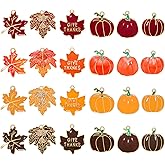 YAHPERN 24/32PCS Fall Charms for Jewelry Making Enamel Thanksgiving Charms Autumn Harvest Pumpkin Maple Leaf Pendants Charms Bulk for Bracelet Earrings Necklace Making DIY Crafts