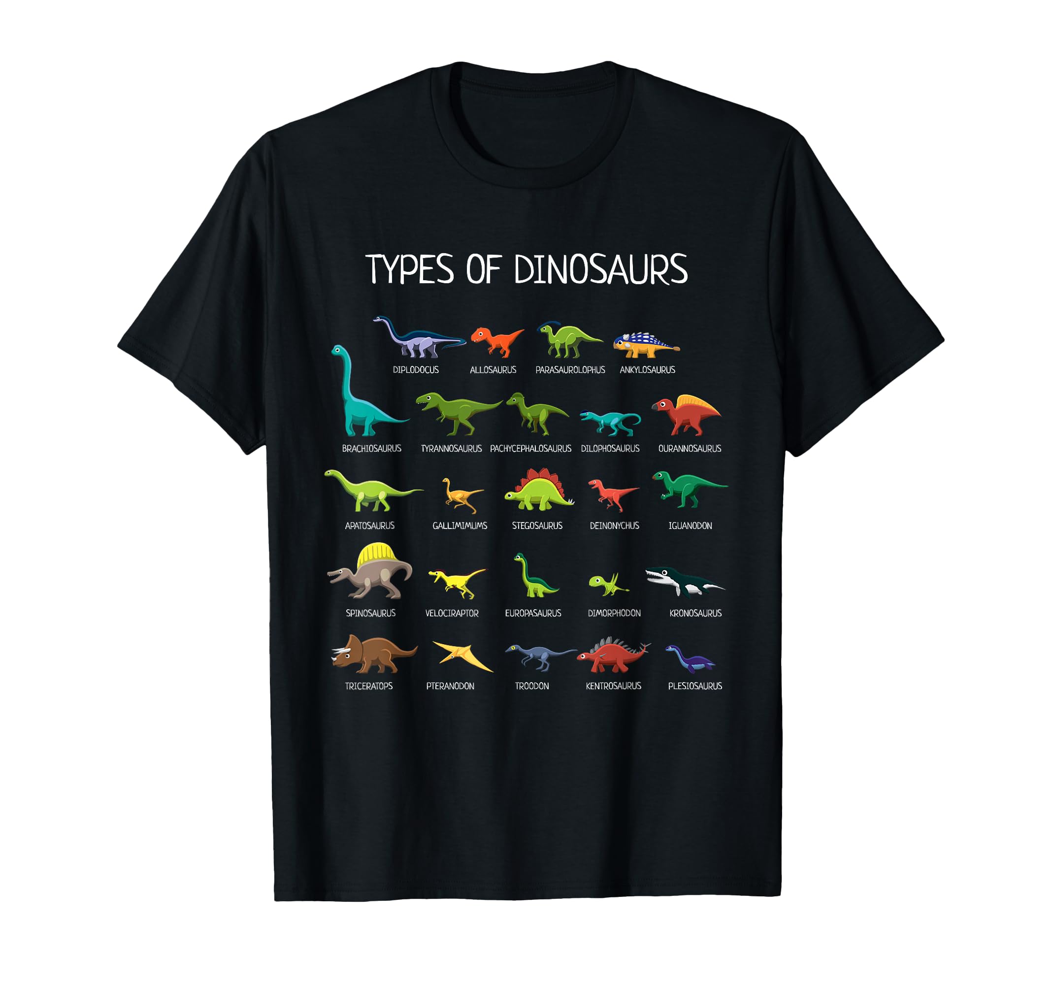Types Of Dinosaurs Cute Dinosaur T-Shirt