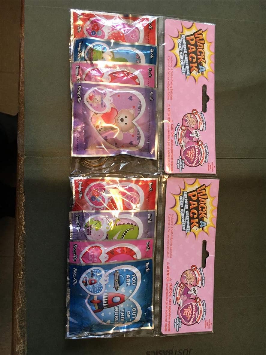 Amazon Com Valentine Wack A Pack Assorted Self Inflating Foil