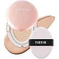 TIRTIR Mask Fit All Cover Pink Cushion Foundation | High coverage, Velvety Matte Finish, Lightweight, Flawless, Corrects Redness, Korean Cushion (#17C Porcelain, Full Size, 0.63 Fl Oz)